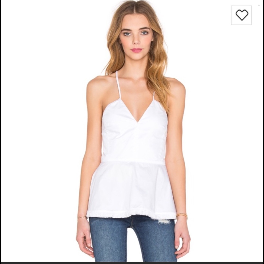 Nicholas White Strap Button Tank Top Size XS/O